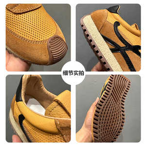 Baskets en toile marron pour hommes, décontractées, à semelle plate, design ajouré, chaussures de sport, mode jeune et tendance - Product Image 4