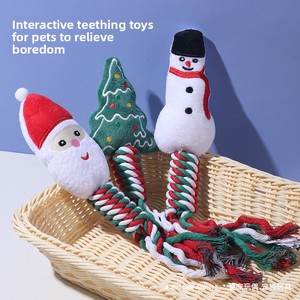 Jouet interactif en corde et tissu <span class=keywords><strong>de</strong></span> coton pour chien, pour le nettoyage des dents et la lutte contre l'ennui, idéal pour Noël - Vente en gros - Product Image 3