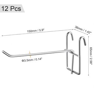 Factory Wholesale Metal Wire Mesh Display <b>Hooks</b>,grid <b>Wall</b> Hanging <b>Hooks</b> - Product Image 2