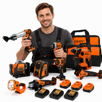 Kit combiné 3 pièces sans fil Ekiiv DW-2103 20V 4.0Ah FlexVolt Advantage Li-Ion, batterie sans balais, pour usage industriel/bricolage, compatible OEM