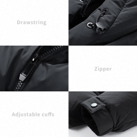 Vestes d'hiver à capuche pour hommes, veste matelassée imperméable personnalisée, vestes d'hiver en gros pour hommes