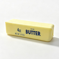 Jouet sensoriel anti-stress en forme de beurre en PU avec logo personnalisé, motif fraise, doux, à presser, en forme de pain, jouet sensoriel pour soulager le stress