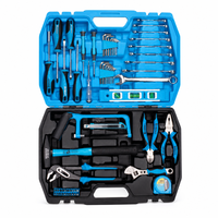 Kit d'outils à main pour la maison, personnalisable OEM, 65 pièces, avec coffret rigide, boîte à outils de réparation automobile