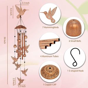 Cadeau de musique Carillons éoliens en métal pour les oiseaux Cadeaux commémoratifs Ornements de jardin Décoration <span class=keywords><strong>Carillon</strong></span> cloche à vent - Product Image 4