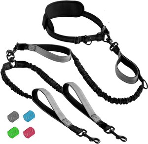 Kingtale tali pinggang bebas genggam tugas berat tali anjing nyaman menyerap guncangan Bungee reflektif Padded pegangan sabuk pinggang - Product Image 2