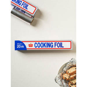 Rouleau de papier d'aluminium de qualité alimentaire 30cmX20m souple et enduit pour la cuisine et l'emballage alimentaire - Product Image 1
