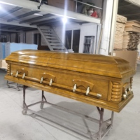 Urnas de cremación para adultos de estilo europeo, ataúd de madera y MDF con equipo funerario interior de terciopelo blanco