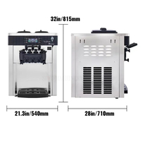 Remise sur les ventes d'usine de machines à glaçons italiennes en acier inoxydable et en cuivre commerciales douces 3 saveurs