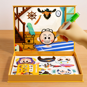 Jouets magnétiques portables pour enfants d'âge préscolaire, boîtes de puzzles magnétiques avec plateau de jeu pour enfants de 3 à 8 ans - Product Image 4