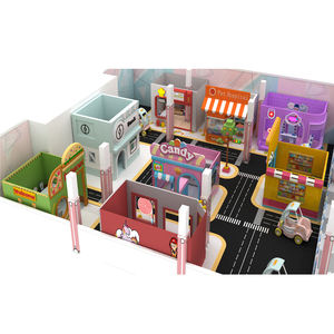 Conjunto de Brinquedos de Polícia para Crianças, Casa de Brincar de Madeira para Playground Interno - Product Image 4