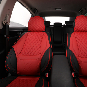 Fundas de Asiento de Coche Universales de Cuero <span class=keywords><strong>RUFUS</strong></span>, Juego Completo para 5 Asientos, Ajustables, para Vehículos Civiles 2018 - Product Image 4