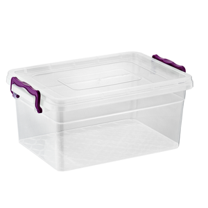 1250ml Plastic Storage Container with Lid Transparent Rectangular Food Organizer Box for Kitchen Pantry Refrigerator Home Use - Product Image 1