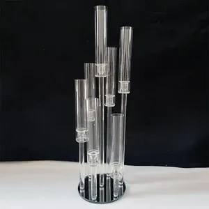 MH-TZ0662 7-Head 100cm Crystal Wedding <strong>Candelabra</strong> with Glass Tube Candlestick Holder for Wedding Table Decoration - Product Image 6