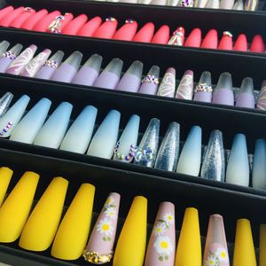 Uñas postizas cortas de lujo con diamantes, diseño de uñas artificiales, <span class=keywords><strong>bailarina</strong></span>, prensa francesa, Popular, novedad de 2023 - Product Image 6