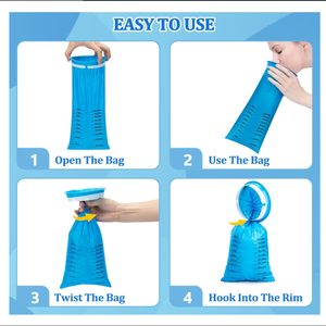 Lot de 25 sacs à vomi jetables, 1000ml de sacs portables anti-fuites pour les nausées, le mal des transports dans les voitures, les voyages, les avions, les taxis, - Product Image 3