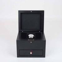 Boîte à montre simple en bois de luxe haut de gamme, style tiroir, artisanale, écologique, recyclable, emballage cadeau mat
