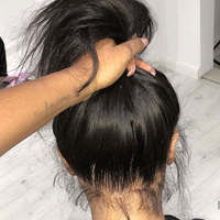 Pelucas de Encaje Completo con Nudos Pequeños, Cabello Virgen, Sin Pegamento, Encaje HD Completo, Cabello Humano Brasileño con Cabello de Bebé para Mujeres, Venta al Por Mayor
