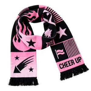 Écharpe personnalisée de qualité supérieure Ujoy Gift, écharpes en tricot imprimées personnalisées, écharpe de supporter de club de football, sport d'hiver - Product Image 1