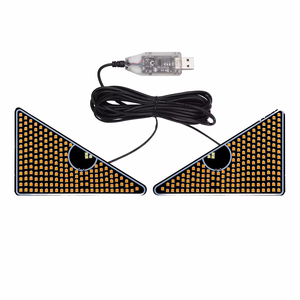 USB Xe LED devil's Eye trang trí ánh sáng 12V nhựa phía sau kính chắn gió cửa sổ biểu hiện trang trí bầu không khí tín hiệu ánh sáng - Product Image 1