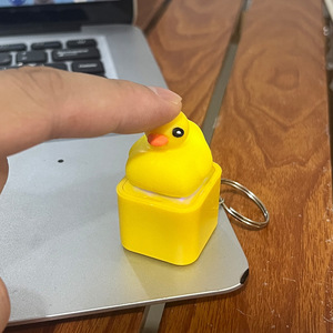 Al por mayor Llavero Fidget de Teclado con Diseño de Pato Amarillo, con Sonido, Luz LED, Botón de Tecla Iluminado y Probador de Ejes de Interruptor - Product Image 4
