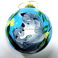 Boule de Noël personnalisée en verre peint à la main boules de Noël peintes à l'envers