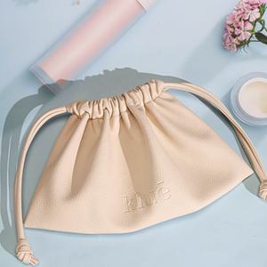 Bolsa de Cuero PU con Logotipo Personalizado, Bolsa de Cosméticos Impermeable con Cordón, Bolsa de Viaje para Artículos de Aseo, Bolsa de Cuero para Regalo - Product Image 4