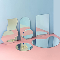 Miroirs muraux en acrylique irréguliers adhésifs personnalisés de haute qualité, sans cadre, pour la décoration de la chambre à coucher, de la salle de bain et des loisirs créatifs