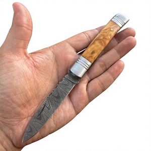 Navaja Plegable de Acero de Damasco con Mango de Madera, Alta Calidad, Multifuncional, Grado Industrial OEM, Garantía de 3 Años, para Minoristas - Product Image 1
