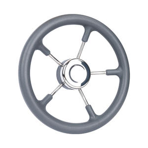 Volant de bateau en acier inoxydable gris de 13 pouces avec poignée en mousse, accessoires de yacht, matériel, produit de commerce électronique transfrontalier - Product Image 2