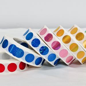 Custom Scratch Off Sticker Roll 12mm Round Holographic Scratch off Adesivos Holograma Etiquetas para Fazer Surpresa Recompensa Cartões - Product Image 3