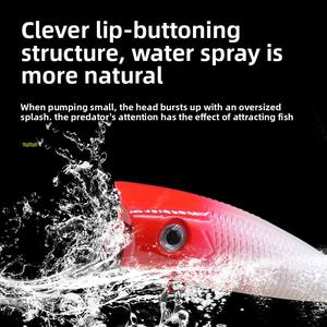 Señuelo Luya Popper de 40 mm, cebo duro artificial para carpas, pesca en playa y océano, material ABS impreso con anzuelos - Product Image 3