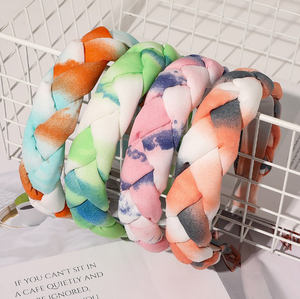 Aro de cabeza retro francés, color sólido, trenza giratoria, tendencia, trenzas monocromáticas, hebilla para cabeza - Product Image 4