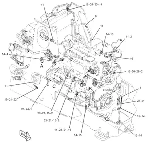 100% nouvelle partie de machines de construction 432E 434E 442E 444E faisceau de câblage de moteur de chargeur 2468051 246-8051