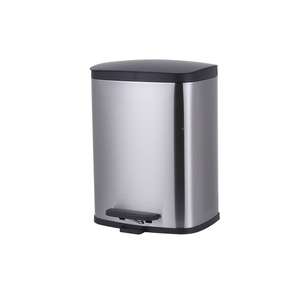 Poubelle de salle de bain en métal, poubelle pour cuisine, couvercle à fermeture douce, poubelle intérieure rétro, 5L WBS139 - Product Image 6