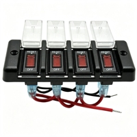 Disjoncteur de réinitialisation DC12V 16A, panneau de protection contre les surcharges 4/6 voies pour camping-car, bateau, camion, moto
