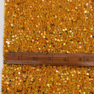 Tissu à paillettes florales multicolores pour textiles de maison, vêtements pour filles, tricot brodé scintillant, accessoires de mariage pour garçons - Product Image 6