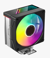 Enfriador de CPU Jungle Leopard KF400X con 4 Tubos de Calor de Cobre, Ventilador ARGB de 120 mm, PWM, 220 W TDP, Negro y Blanco