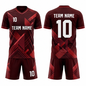 Ensemble de maillots et shorts d'entraînement et de match de football personnalisés, fabrication de vêtements d'équipe modernes, styles multicolores - Product Image 4