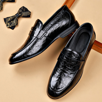 Chaussures pour hommes en cuir souple à enfiler, style décontracté et habillé, vente en gros d'usine à prix abordable