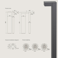 Lampadaire LED pour pelouse CHZ, résistant aux chocs IK10, en aluminium moulé sous pression