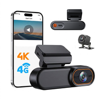 Kamera Dasbor GPS 1080P untuk Kendaraan Depan, G-Sensor, Streaming Langsung, Perekam Video WiFi, Dukungan Kartu SIM 4G LTE, Lensa Ganda, Garansi 1 Tahun