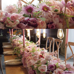 Custom Dried Cream Fluffy Pampas Reed Floral Centrepiece Dry Pampa Wedding Arch Decorative <strong>Pampasgrass</strong> Flower Runner with Pampas - Product Image 3
