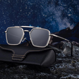 Gafas de Sol Poligonales para Hombre KSL-98389, Marco de Aleación de Zinc, Protección UV400, Uso en Exteriores, Lentes de PC de Color Negro - Product Image 3