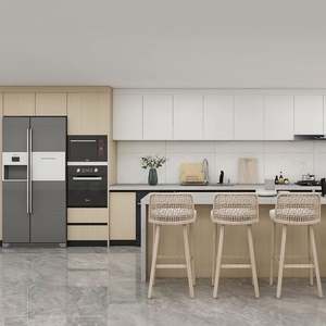 Gabinete de Cocina Moderno de HDF con Puerta Lacada y Características Impermeables de Granito, Estructura de Tablero de Melamina para Uso en Apartamentos - Product Image 1