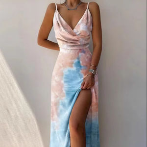 Une nouvelle robe super longue sans manches imprimée pour femmes printemps et été - Product Image 1