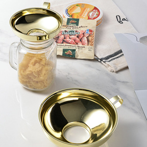 Custom in New Online Hot Sale Stainless Steel <b>Accessories</b> <b>Gold</b>-Plated Funnel <b>Kitchen</b> Wide Mouth Funnels - Product Image 2