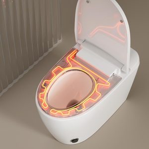 <span class=keywords><strong>WC</strong></span> intelligent minimaliste <span class=keywords><strong>sans</strong></span> réservoir MWD avec bidet intégré, commande latérale, chasse d'eau automatique et siège chauffant pour projets hôteliers - Product Image 4