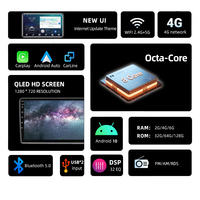 Autoradio Android TS18 universel 2Din 9 10 pouces, lecteur sans fil CarPlay QLED 1280*720, écran tactile 8 cœurs, autoradio stéréo