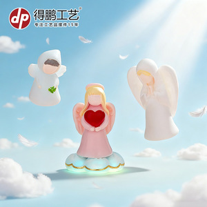 Angel Resin Figurines Abstract Cartoon Decorative <b>Ornaments</b> For Desktop And <b>Car</b> - Product Image 4