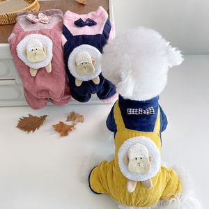 Cute Animal Pattern Pet Clothes Fleece Lined Winter Jacket For <b>Small</b> Dogs Cats <b>Teddy</b> French Bulldog Bichon Frise - Product Image 1